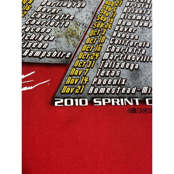 Tony Stewart 14 NASCAR T-Shirt XL Red Chase Authentics Racing Tee 2010 - Picture 6 of 9